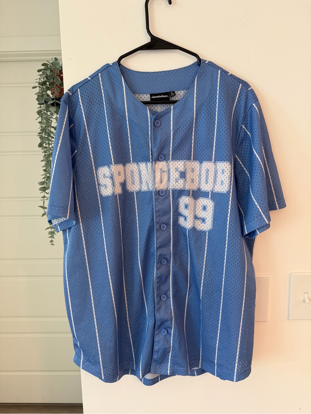 Nickelodeon SpongeBob SquarePants Mesh Baseball Jersey XL Y2K Cartoon